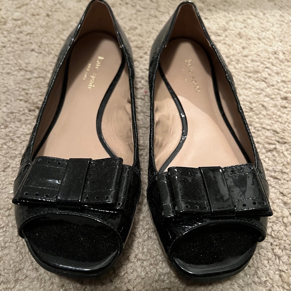 Kate Spade peep toe flats